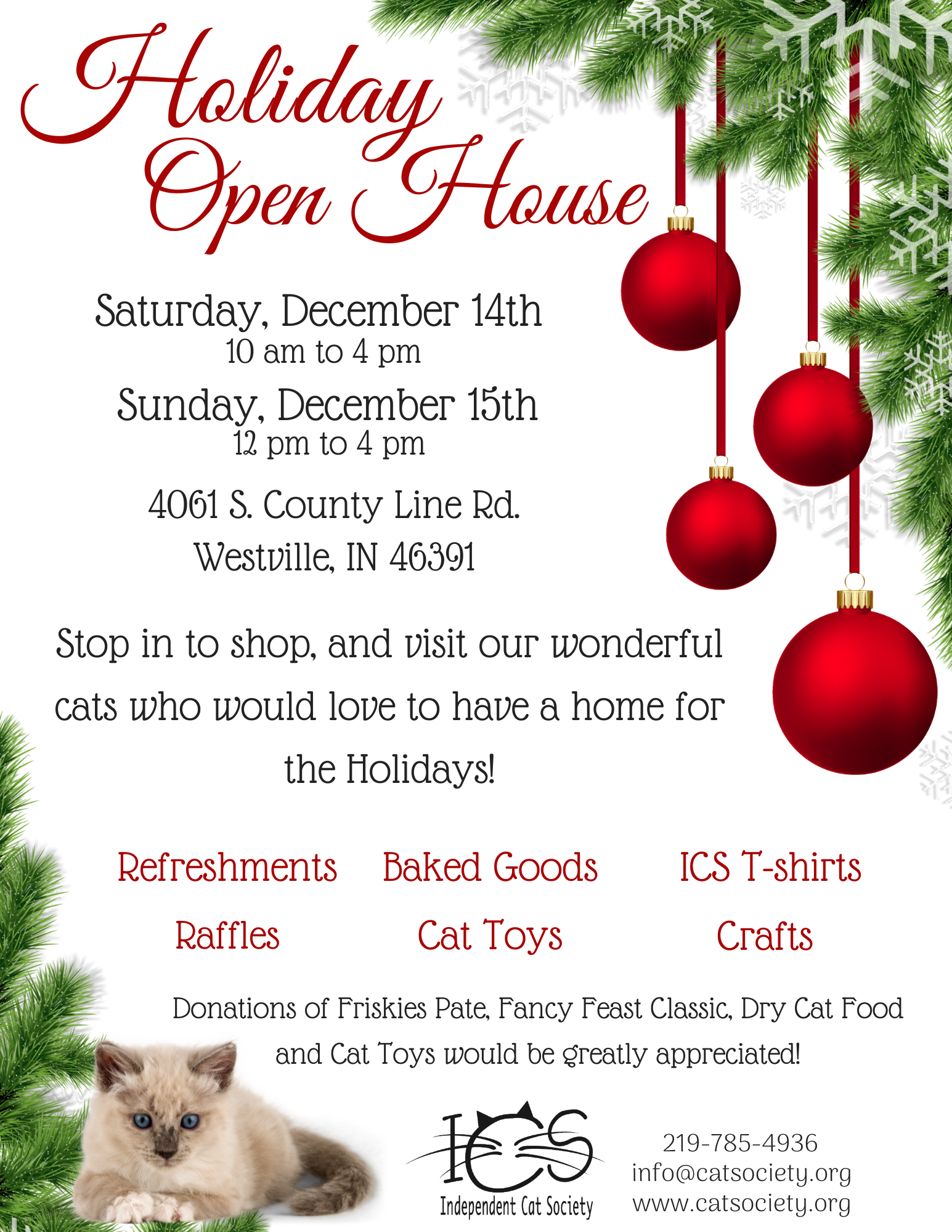 Holiday Open House December 14-15